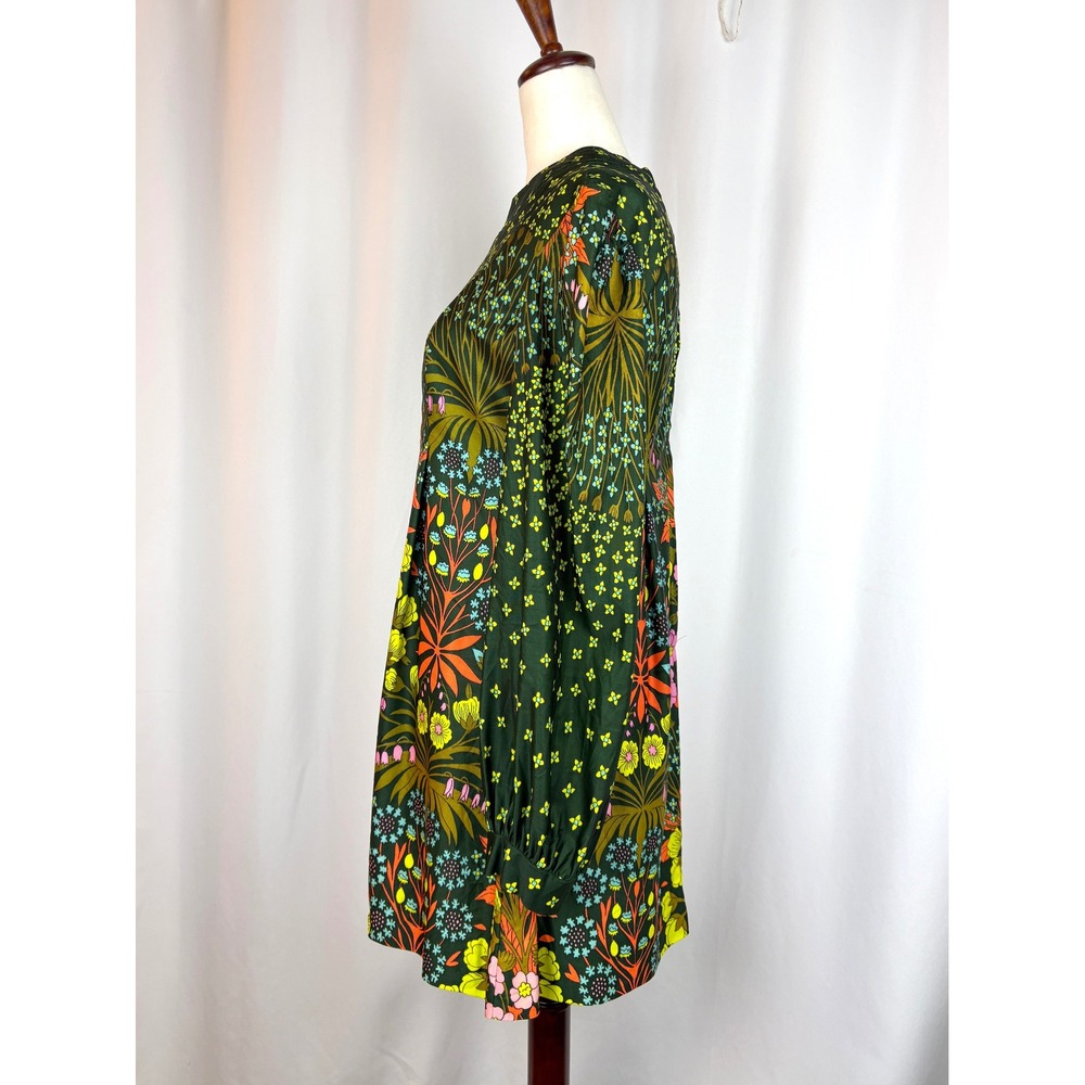 RARE Vintage 60s Rae Dolly Dolls San Francisco Floral Mod Mini Dress Psychedelic - Picture 4 of 7